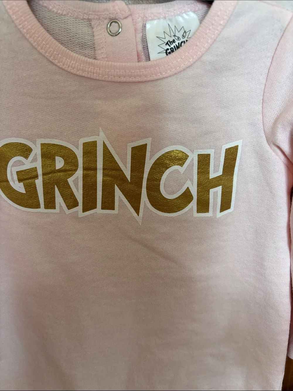 Pink Grinch Graphic One-Piece Bodysuit